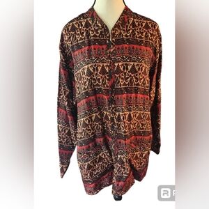 Chico's Design 100% Silk Mirabela Cimmarron Jacket NWT Size 0 (Small) Hippie